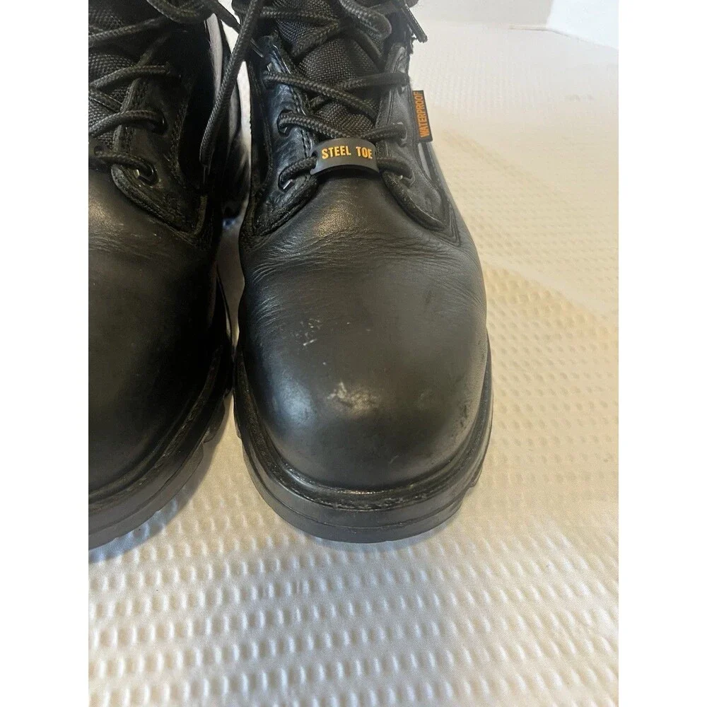 Men's Smith's American Steel Toe  Black Waterproof Work Boots, Size 12